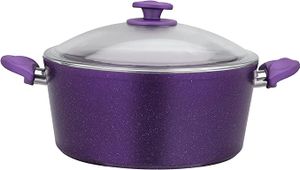 Royalford Aluminium Casserole With Durable Granite Coating-(purple)-(RF10258)
