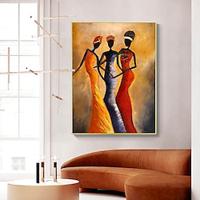 3 Women Standing Abstract Painting handmade Canvas Art Extra Large painting Wall Art Big Canvas Art Extra Large firgure Painting Home Wall Decoration Lightinthebox