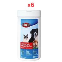 Trixie Universal Cosmetic Wipes For Pets 30pcs (Pack Of 6)