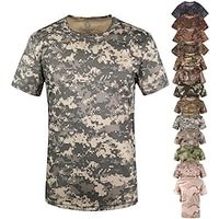 army fans outdoor sports clothing men short sleeve camouflage real tree pattern dry quick t-shirt (m) Lightinthebox - thumbnail