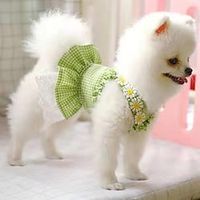 Summer Dog Dresses Girl Puppy Cat Plaid Princess Dress Party Birthday Pet Vest Clothes for Small Medium Do miniinthebox - thumbnail