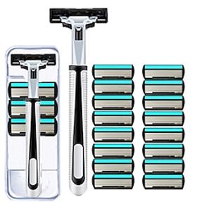 16 Blades  1 Holder Classic Retro Wet Shaving Twin Bladed Safety Razor for Men  Women with Skin Guard Included Lightinthebox
