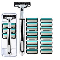 16 Blades  1 Holder Classic Retro Wet Shaving Twin Bladed Safety Razor for Men  Women with Skin Guard Included Lightinthebox - thumbnail