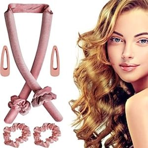 New curls without heat, velvet, heat-free curls, band, hair curlers, night with hairpin, non-slip, for medium length, long hair Lightinthebox