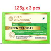 Khadi Organique Green Tea Soap 125G (Pack Of 3)