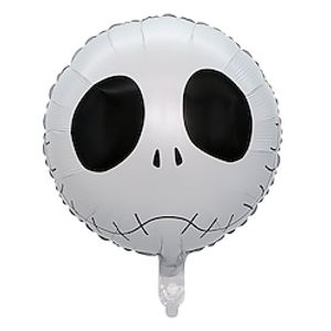 50pcs 18 inch White Big Eye Skull Ball Skull Ghost Head Aluminum Film Balloon Halloween Party Decoration Lightinthebox