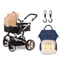 Teknum 3 In 1 stroller - Khaki - Sunveno Diaper Bag - Hooks CM_TKSN_661KHDPNB