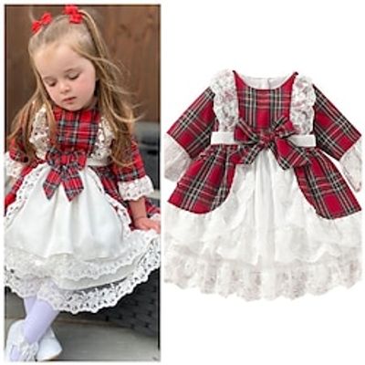 Santa Claus Mrs.Claus Christmas Dress Fancy Christmas Dress Girls' Christmas Christmas New Year Christmas Eve Kid's Party Christmas New Year Eve Cotton Dress miniinthebox