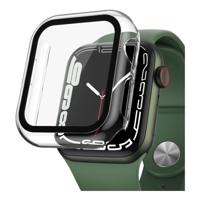 HYPHEN 9H Tempered Glass PC Case Transparent for Apple Watch Series 7 45mm - thumbnail