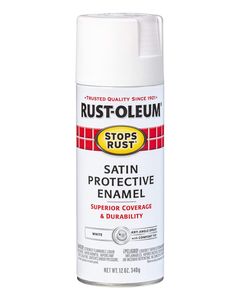 RustOleum Stops Rust Satin White 12Oz