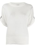 Brunello Cucinelli rolled sleeves jumper - White - thumbnail