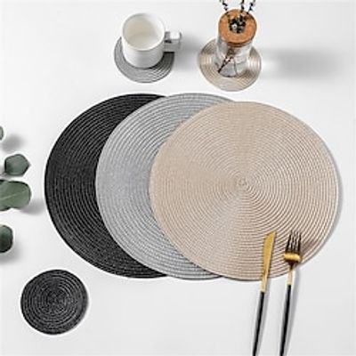 Vinyl Placemat Waterproof PVC Heat Resistant Dining Table Place Table Plate Mat Xmas Decor Fall Kitchen Table Mats Indoor Outdoor Lightinthebox