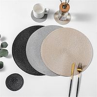 Vinyl Placemat Waterproof PVC Heat Resistant Dining Table Place Table Plate Mat Xmas Decor Fall Kitchen Table Mats Indoor Outdoor Lightinthebox - thumbnail