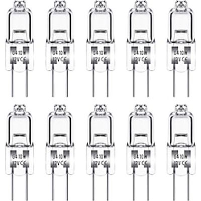 10PCS G4 10W Halogen Bulb 12V Kitchen Hood Bulb Warm White 3000K for Bedroom Bathroom Cabinet Living and Dining Room Energy Efficiency Lightinthebox 10PCS G4 10W Halogen Bulb 12V Kitchen Hood Bulb Warm White 3000K for Bedroom Bathroom Cabinet Living and Dining Room Energy Efficiency Lightinthebox