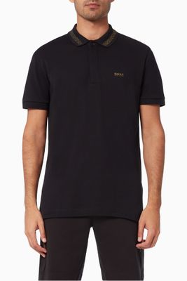 Paddy Pixel Polo Shirt in Cotton Paddy Pixel Polo Shirt in Cotton