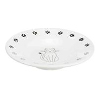 Trixie Ceramic Bowl Paw Print For Short-Nose Cat Breeds - 15CM