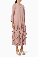 Frilled Crepe Dress - thumbnail