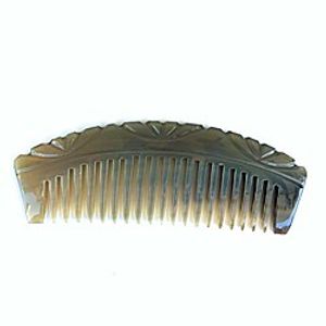 wide tooth hair comb - detangling comb for thick curly wavy long hair - no static natural ox horn comb for women and men.(half moon horn wide tooth) Lightinthebox