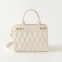 Sasha Quilted Tote Bag with Double Handle and Zip Closure