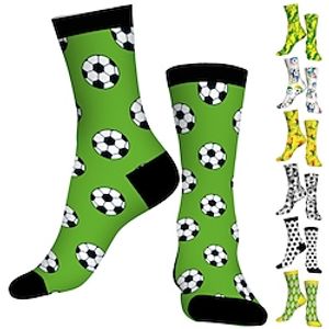 Socks Compression Socks Cycling Socks Athletic Socks Funny Socks Novelty Socks Men's Women's Bike  Cycling Breathable Anatomic Design Wearable 1 Pair Graphic Cotton Green Yellow Black White S M L Lightinthebox