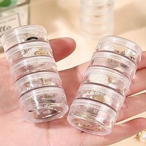 10pc 5-Layer Exquisite Stacked Jewelry Storage Box Multi-Layer Rings Necklaces Earrings Portable Transparent Jewelry Box Nail Finishing Box Lightinthebox