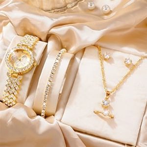 Women Quartz Watch Luxury Fashion Bling Rhinestone Chronograph World Time Decoration Stainless Steel Strap Watch miniinthebox