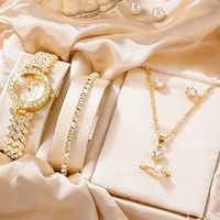 Women Quartz Watch Luxury Fashion Bling Rhinestone Chronograph World Time Decoration Stainless Steel Strap Watch miniinthebox - thumbnail