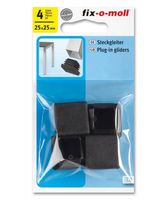 Fix-O-Moll Plugs-In Gliders Black 25Mm