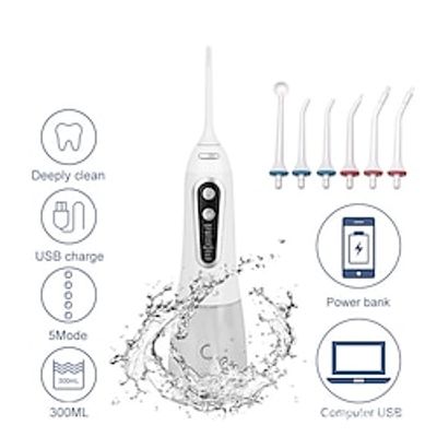 Rechargeable Portable Water Flosser Oral Irrigator For Cleaner Healthier Teeth! Lightinthebox