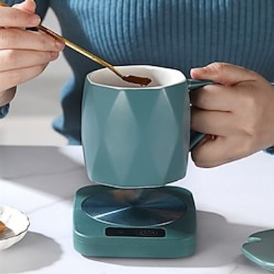 USB Electric Heater Cup Mug Warmer Coffee Mug Warmer Heater Warm Electric Mug Mat Constant Temperature Intelligent Warm Coaster Rapid Heating Mug Heater Warmer Office Low Power Home Office Gift Lightinthebox