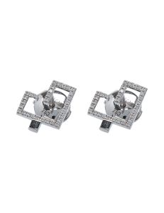 Hubb Earring Extra Small Diamond Pave Gold Dot