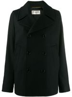 Saint Laurent double-breasted peacoat - Black - thumbnail