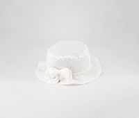 Toddler Girls Eyelet Cap  White - thumbnail