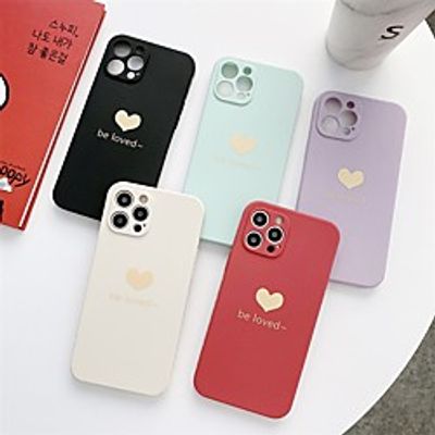 Phone Case For Apple Back Cover iPhone 12 Pro Max 11 SE 2020 X XR XS Max 8 7 6 Shockproof Dustproof Heart Solid Colored TPU miniinthebox