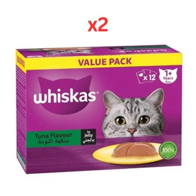 Whiskas Tuna Flavour Wet Cat Food 10+2 Free 12X80G (Pack of 2) Whiskas Tuna Flavour Wet Cat Food 10+2 Free 12X80G (Pack of 2)