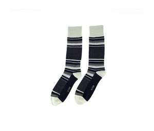 Mens Stripe Dot Socks  Navy/Green Combo