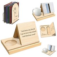 New Personalized Wooden Triangle Book Stand, Book Holder Stand for Page Rest, Portable Sturdy Lightweight Bookshelf for Textbooks, Christmas Xmas Gifts for Readers Teachers Writers Home Decor Lightinthebox - thumbnail