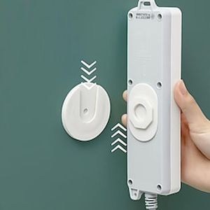 Power Strip Holder Fixator, No Hole Plug-in Wall Socket Sticker Fixer, Loading 10Kg22lb Maximum, For Desk, Wall, WiFi Router, Remote Control, Paper Towel Box Lightinthebox