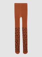 Kids Leopard Print Tights - thumbnail