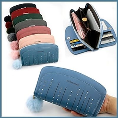 Women's Wallet Long Women's Zipper Long Coin Purse Wallet Mobile Phone Bag Clutch Card Bag Large Capacity Gift miniinthebox