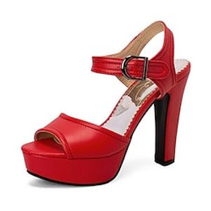 Women's Sandals Ankle Strap Sandals Daily Chunky Heel Round Toe Casual Polyester Ankle Strap Solid Color Light Yellow Black White Lightinthebox
