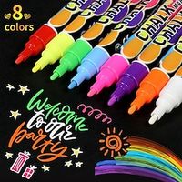 1pc 8-colors Vibrant Chalk Markers - Dual Tip Liquid Chalk Writing Tool For Dust-Free Art And Signage miniinthebox 1pc 8-colors Vibrant Chalk Markers - Dual Tip Liquid Chalk Writing Tool For Dust-Free Art And Signage miniinthebox