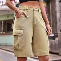 Women's Shorts Denim Plain Black Army Green Casual Daily Short Going out Weekend Summer Lightinthebox