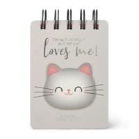 Legami Spiral Notepad - Mini Spiral Notebook - Kitty (7 x 10cm) - thumbnail