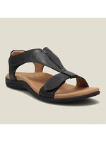 Retro Solid Color Casual Velcro Portable Sandals