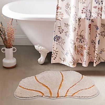 Rug Bath Mat, Cute Shell Bathroom Rug for Home Decor, Super Soft Absorbent Non-Slip Foot Mat, Washable Entrance Door Mat, Bath Mat Area Rug for Indoor Bathtub Bedroom Carpet, miniinthebox Rug Bath Mat, Cute Shell Bathroom Rug for Home Decor, Super Soft Absorbent Non-Slip Foot Mat, Washable Entrance Door Mat, Bath Mat Area Rug for Indoor Bathtub Bedroom Carpet, miniinthebox