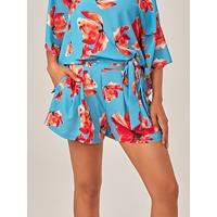 Summer Vacation High-waisted Tie-front Fresh Mini Short