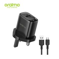 Oraimo OCW-U94D+M53 UK Type charger Efficient & Kit , Black