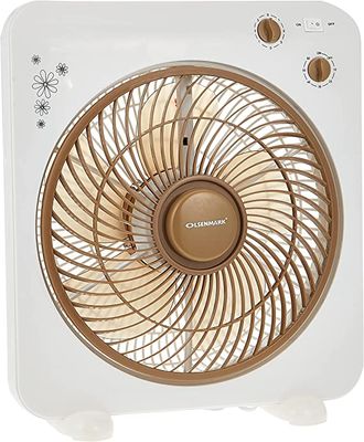 Olsenmark Box Fan, 12 Inch(White/Brown)-(OMF1759)