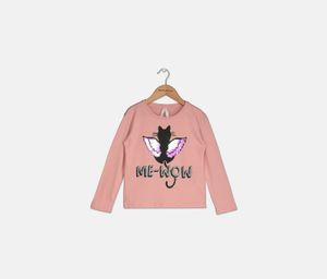 Girls Me-Wow Long Sleeves Top  Pink